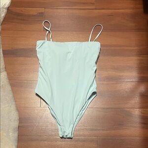 The Bikini Lab Women’s Aqua One Piece Bodysuit Sz L